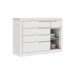 Cômoda Infantil 5 Gavetas com Fraldário Cléo Branco Fosco Carolina Baby