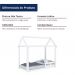 Cama Casinha Montessoriano Infantil Analu Branco Fosco Carolina Baby