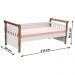 Quarto Infantil Ariel Completo Cama da Babá Júlia com Cama Auxiliar Guarda Roupa 4 Portas Cômoda 4 Gavetas com Porta Branco Amadeirado Carolina Baby