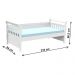 Quarto Infantil Ariel Completo Cama da Babá Júlia com Cama Auxiliar Guarda Roupa 4 Portas Cômoda Infantil 4 Gavetas com Porta Branco Carolina Baby