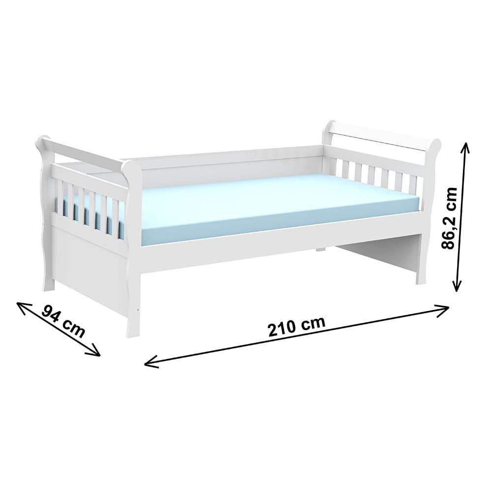 Quarto Infantil Ariel Completo Cama da Babá Júlia com Cama Auxiliar Guarda Roupa 4 Portas Cômoda Infantil 4 Gavetas com Porta Branco Carolina Baby