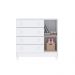 Quarto Infantil Ariel Completo Cama da Babá Júlia com Cama Auxiliar Guarda Roupa 4 Portas Cômoda Infantil 4 Gavetas com Porta Branco Carolina Baby