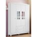 Quarto Infantil Ariel Completo Cama da Babá Júlia com Cama Auxiliar Guarda Roupa 4 Portas Cômoda Infantil 4 Gavetas com Porta Branco Carolina Baby
