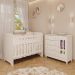 Quarto de Bebê Ariel Berço 3 em 1 Gabrielle Cômoda Infantil com Porta Branco Carolina Baby