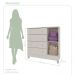 Quarto de Bebê Ariel Berço 3 em 1 Gabrielle Cômoda Infantil com Porta Branco Carolina Baby