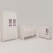 Quarto de Bebê Ariel Berço 3 em 1 Gabrielle Guarda Roupa 3 Portas Cômoda Infantil Branco Carolina Baby