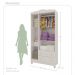 Quarto de Bebê Ariel Berço 3 em 1 Gabrielle Guarda Roupa 3 Portas Cômoda Infantil Branco Carolina Baby