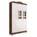 Quarto de Bebê Ariel Berço 3 em 1 Gabrielle Guarda Roupa Infantil 3 Portas Branco Amadeirado Carolina Baby