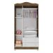 Quarto de Bebê Ariel Berço 3 em 1 Gabrielle Guarda Roupa Infantil 3 Portas Branco Amadeirado Carolina Baby
