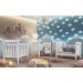 Quarto de Bebê Ariel Berço 3 em 1 Lila Guarda Roupa 4 Portas Cômoda Infantil 4 Gavetas com Porta Branco Carolina Baby