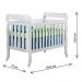 Quarto de Bebê Ariel Berço 3 em 1 Lila Guarda Roupa 4 Portas Cômoda Infantil 4 Gavetas com Porta Branco Carolina Baby