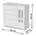 Quarto de Bebê Ariel Berço 3 em 1 Lila Guarda Roupa 4 Portas Cômoda Infantil 4 Gavetas com Porta Branco Carolina Baby