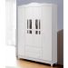 Quarto de Bebê Ariel Berço 3 em 1 Lila Guarda Roupa 4 Portas Cômoda Infantil 4 Gavetas com Porta Branco Carolina Baby