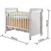 Quarto de Bebê Ariel Berço Mini Cama Mirelle Cômoda Infantil com Porta Branco Carolina Baby