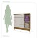 Quarto de Bebê Ariel Completo Berço 3 em 1 Gabrielle Guarda Roupa 4 Portas Cômoda Infantil Branco com Bétula Carolina Baby