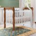 Quarto de Bebê Ariel Completo Berço 3 em 1 Lila Guarda Roupa 3 Portas Cômoda Infantil com Porta Lila Amadeirado Carolina Baby