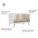 Quarto de Bebê Berço 3 em 1 Cômoda Infantil 4 Gavetas com Porta Guarda Roupa Branco Carolina Baby