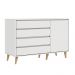 Quarto de Bebê Berço 3 em 1 Lígia Cômoda Infantil 4 Gavetas com Porta Gran Lorena Branco Carolina Baby