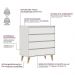 Quarto de Bebê Berço 3 em 1 Ligia Cômoda Infantil Gaveteiro Lorena Branco Carolina Baby