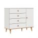 Quarto de Bebê Berço 3 em 1 Retrô Ludmila Cômoda com Fraldário Ligia Branco Carolina Baby
