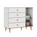 Quarto de Bebê Berço 3 em 1 Retrô Ludmila Cômoda com Fraldário Ligia Branco Carolina Baby