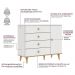 Quarto de Bebê Berço 3 em 1 Retrô Ludmila Cômoda com Fraldário Ligia Branco Carolina Baby