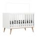 Quarto de Bebê Berço 3 em 1 Retrô Ludmila Cômoda com Fraldário Ligia Branco Carolina Baby
