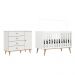 Quarto de Bebê Berço 3 em 1 Retrô Ludmila Cômoda com Fraldário Ligia Branco Carolina Baby