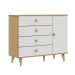 Quarto de Bebê Berço 3 em 1 Retrô Ludmila Cômoda com Fraldário Ligia Off White Carolina Baby