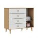 Quarto de Bebê Berço 3 em 1 Retrô Ludmila Cômoda com Fraldário Ligia Off White Carolina Baby