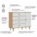 Quarto de Bebê Berço 3 em 1 Retrô Ludmila Cômoda com Fraldário Ligia Off White Carolina Baby