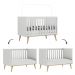 Quarto de Bebê Berço 3 em 1 Retrô Ludmila Cômoda com Fraldário Ligia Off White Carolina Baby