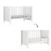 Quarto de Bebê Berço Mini Cama Raissa Cômoda Infantil 3 Gavetas com Fraldário Bianca Branco Carolina Baby