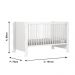 Quarto de Bebê Berço Mini Cama Raissa Cômoda Infantil 3 Gavetas com Fraldário Bianca Branco Carolina Baby