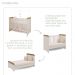 Quarto de Bebê Cômoda com Fraldário Ariel Berço 3 em 1 Gabrielle Branco com Bétula Carolina Baby