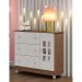 Quarto de Bebê Completo Ariane Berço 3 em 1 Gabrielle Guarda Roupa 3 Portas Cômoda Infantil com Porta 3 Gavetas Amadeirado Carolina Baby