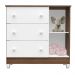 Quarto de Bebê Completo Ariane Berço 3 em 1 Gabrielle Guarda Roupa 3 Portas Cômoda Infantil com Porta 3 Gavetas Amadeirado Carolina Baby