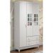 Quarto de Bebê Completo Ariane Berço 3 em 1 Gabrielle Guarda Roupa 3 Portas Cômoda Infantil com Porta 3 Gavetas Branco Carolina Baby
