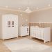 Quarto de Bebê Completo Berço 3 em 1 Gabrielle Guarda Roupa 4 Portas Cômoda Infantil com Porta Branco Carolina Baby