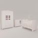 Quarto de Bebê Completo Berço 3 em 1 Gabrielle Guarda Roupa 4 Portas Cômoda Infantil com Porta Branco Carolina Baby