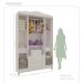 Quarto de Bebê Completo Berço 3 em 1 Gabrielle Guarda Roupa 4 Portas Cômoda Infantil com Porta Branco Carolina Baby