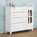 Quarto de Bebê Gabrielle Berço 3 em 1 Guarda Roupa 4 Portas Cômoda Infantil Branco Carolina Baby