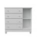Quarto de Bebê Gabrielle Berço 3 em 1 Guarda Roupa 4 Portas Cômoda Infantil Branco Carolina Baby