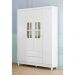Quarto de Bebê Gabrielle Berço 3 em 1 Guarda Roupa 4 Portas Cômoda Infantil Branco Carolina Baby