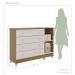 Quarto de Bebê Gran Selena Berço 3 em 1 Gabrielle Cômoda Infantil com Porta Amadeirado Carolina Baby