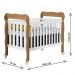 Quarto de Bebê Gran Selena Berço 3 em 1 Lila Cômoda com Porta Branco Amadeirado Carolina Baby