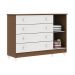 Quarto de Bebê Gran Selena Berço Mini Cama Mirelle Cômoda Infantil com Porta Branco Amadeirado Carolina Baby