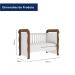 Quarto de Bebê Gran Selena Berço Mini Cama Mirelle Cômoda Infantil com Porta Branco Amadeirado Carolina Baby
