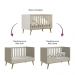 Quarto de Bebê Guarda Roupa 3 Portas com Gavetas Ludmila Cômoda 4 Gavetas com Fraldário Ludmila Berço 3 em 1 Ludmila Off White Carolina Baby