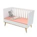 Quarto de Bebê Lígia Retrô Berço 3 em 1 Ludmila Cômoda 4 Gavetas com Porta Branco com Bétula Carolina Baby